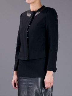 Diane Von Furstenberg Leather Panel Jacket