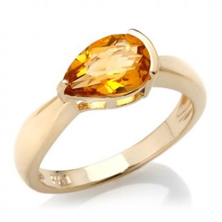 Technibond® Pear Shaped Gemstone Solitaire Ring
