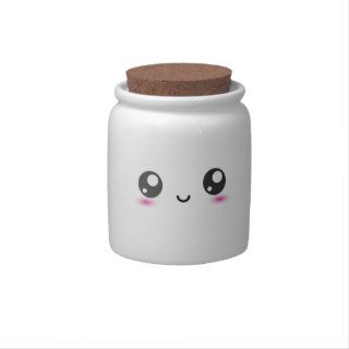 Cute kawaii smiley jar candy jar