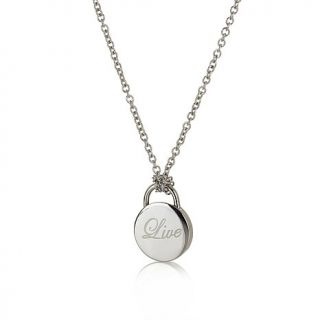Stately Steel "Live" 15mm Talking Pendant with 17" Chain