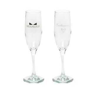 Bridesmaid and Groomsman Champagne Flutes