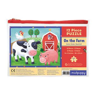 on the farm puzzle in resealable bag by doodlebugz