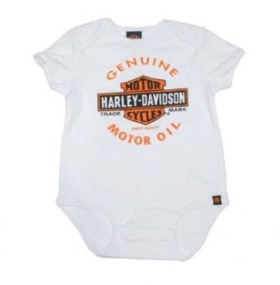 Harley Davidson Newborn & Infant Creeper Onesie. All Cotton. Graphics on Front. 0253090 0263090 Clothing