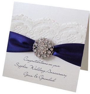 opulence sapphire wedding anniversary card by made with love designs ltd