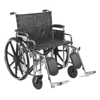 Drive Medical std24dda elr 24 inch Wide Sentra Extra Heavy duty Wheelchair with Various Arm Styles Drive Medical Wheelchairs