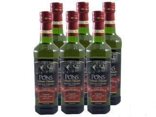 Pons Single Varietal Hojiblanca Extra Virgin Olive Oil (Case of 6   17Ounce Bottles)  Grocery & Gourmet Food