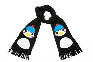 novelty christmas penguin scarf by not for ponies