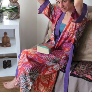 paradise revival long kimono gown by verry kerry