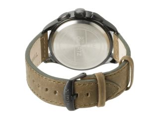 Timex Intelligent Quartz Adventure Series Linear Indicator Chronograph Leather Strap Watch Olive/Black/Orange/Yellow