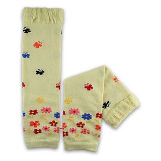 cream floral baby leg warmer by snuggle feet