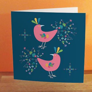 folklore birds card by hello monkey