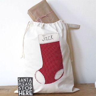 personalised christmas santa sack by edamay