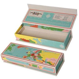 world map pencil case by little ella james