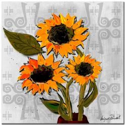 Miguel Paredes 'Sunflowers IV' Canvas Art Trademark Fine Art Canvas