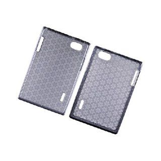 LG Intuition VS950 Optimus Vu P895 Black Flex Transparent Cover Case Cell Phones & Accessories