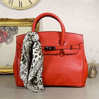 handbag with animal print scarf by lisa angel homeware and gifts