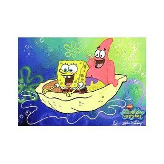 Spongebob Squarepants TV Show Sticker   Spongebob and Patrick Riding A Shell Automotive