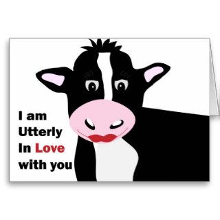 Cow Utter  Love Valentine's Greeting Card