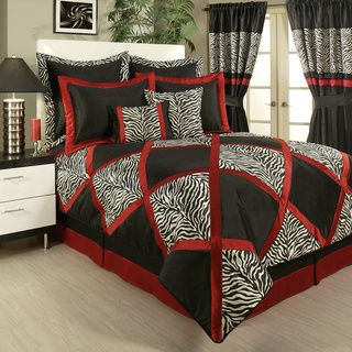 Sherry Kline True Safari Black 4 piece Bedding Collection Sherry Kline Comforter Sets