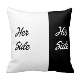 Her Side His Side Pillow