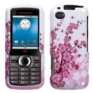 Design Hard Protector Skin Cover Cell Phone Case for Motorola i886 Sprint / Nextel   Spring Flowers Cell Phones & Accessories