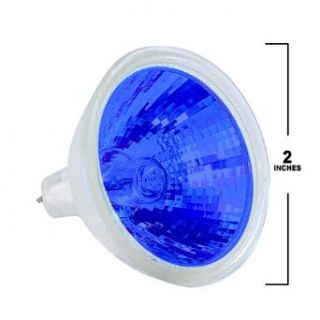 50W MR16 Bulb with Blue Light   Halogen Bulbs  