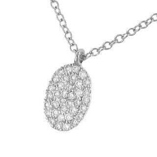 Meira T Necklace with Pave Diamond Oval Pendant Jewelry