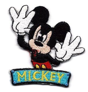 Mickey Mouse taunting w hand behind ears Nanny Nanny Boo Boo Disney Embroidered Iron On / Sew On Patch 
