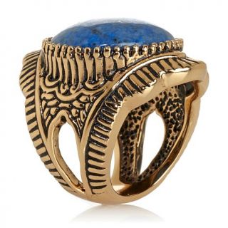 Studio Barse Round Gemstone Wide Bronze "Cowgirl" Ring