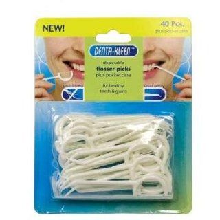40 Pieces Disposable Flosser Picks In A Blister   Case Pack 144 SKU PAS346695   Flossing Products