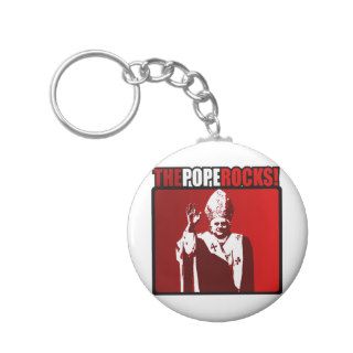 The Pope Rocks Keychains