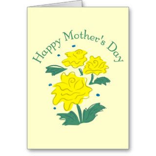 Yellow Flowers for Mother's Day Greeting Card