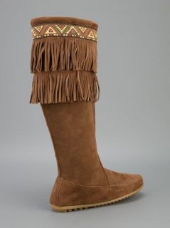 Minnetonka Aztec Fringed Mocassin Boot