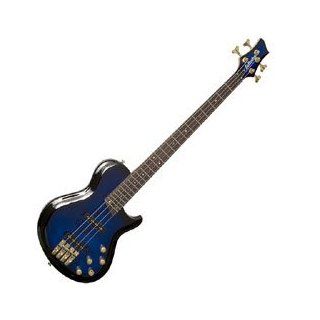 Cutlass Bass Guitar Blue Burst w/ Burl Top Musical Instruments
