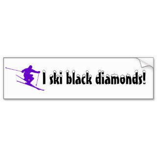 Snow Ski Bumper Sticker