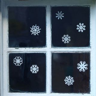 snowflake window stickers by drift living