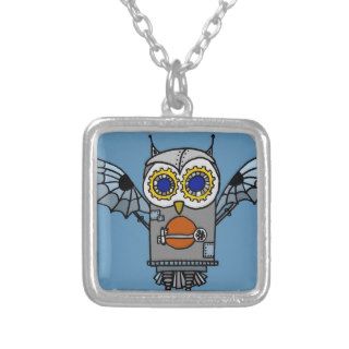Robot Owl Necklace
