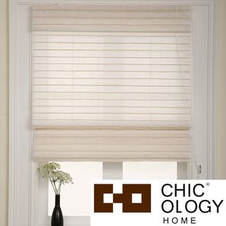 Chicology Serenity Rice Roman Shade (30 in. x 72 in.) Blinds & Shades