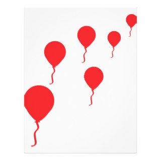 red party balloons icon full color flyer