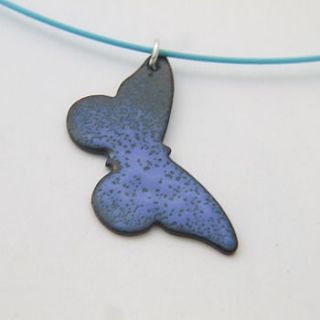 enamelled butterfly necklace by the argentum design company