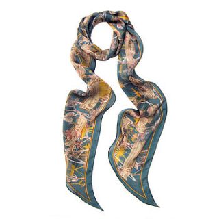 flower boats silk scarf by armitage design