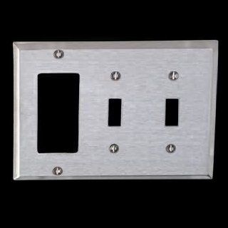 Switchplates Satin Stainless Steel, Double Toggle GFI Switch Plate  95814   Outlet Plates