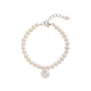 girls personalised pearl bridesmaid bracelet by lily belle girl