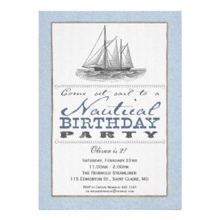 Nautical Sailboat Party Invitation