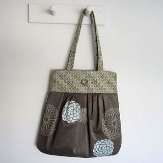 olive knitting bag brocade flowers by lily button treasures