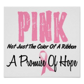 Breast Cancer Pink Ribbon Symbol of Hope Posters