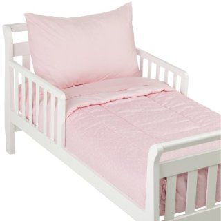 American Baby Company 100% Cotton Percale 4 piece Toddler Bed Set, Pink  Baby
