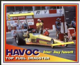 Doug Foxworth Havoc Top Fuel Dragster NHRA print 1995 Entertainment Collectibles
