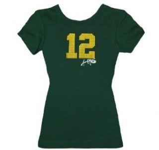 Green Bay Packers Aaron Rodgers Royal Player Ladies T Shirt Clothing