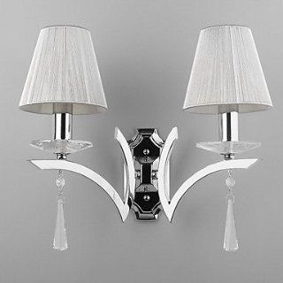 Elegant Wall Light with 2 Lights   Crystal Drops Decorated   Wall Porch Lights  